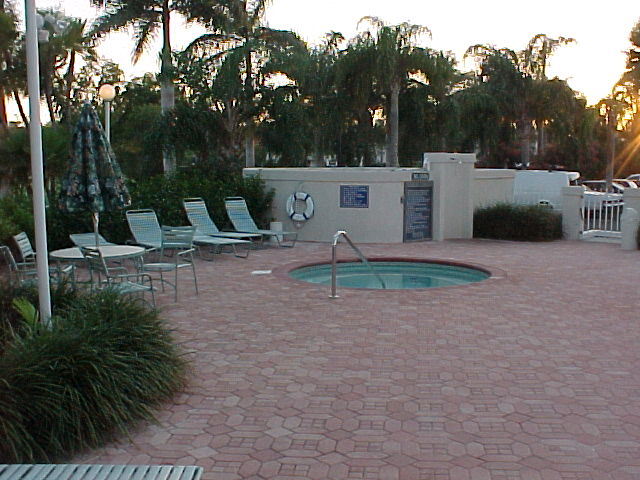 The spa located in the pool area